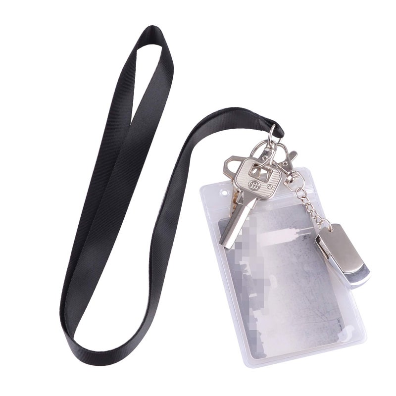 Kuuqa 12 Pack of Neck Strap Badge Holder Lanyard Black for Business Card, Student Card, Bus Card - Image 4